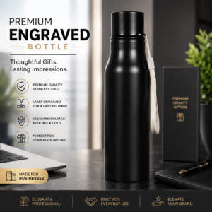 Laser Engraved Bottle Corporate Gift | Permanent Scratch-Resistant Mark | PrintItNice