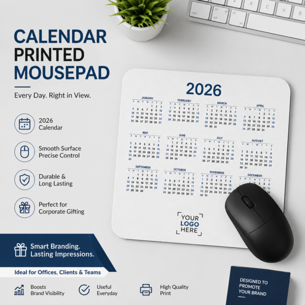 Calendar Printed Mousepad Corporate | Full-Year Calendar Printed Surface | PrintItNice