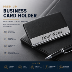 Business Card Holder Corporate Gift | Matched Desk Accessory Set | PrintItNice