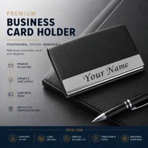 Business Card Holder Corporate Gift | Matched Desk Accessory Set | PrintItNice