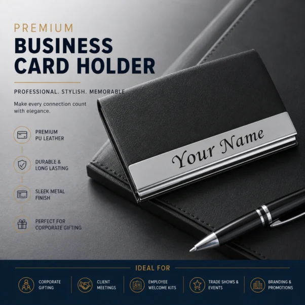 Business Card Holder Corporate Gift | Matched Desk Accessory Set | PrintItNice