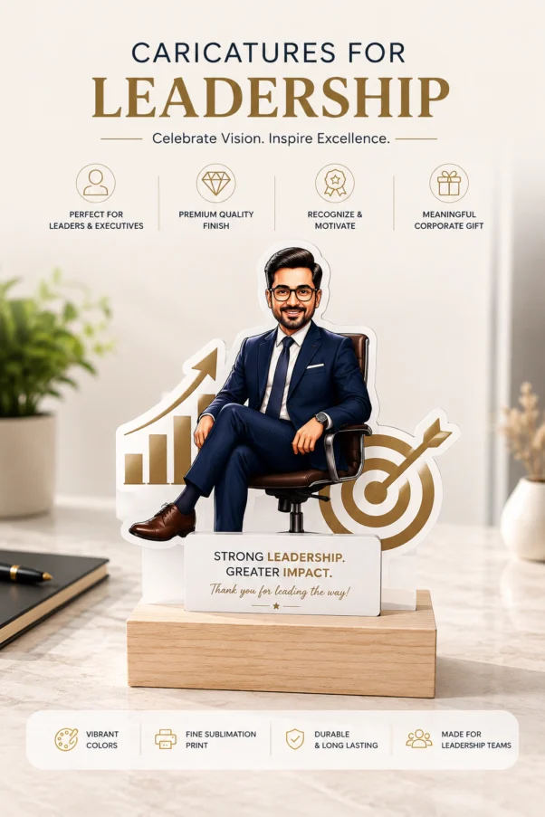 Caricature Gift for Leadership Corporate | Custom Print Caricature | PrintItNice