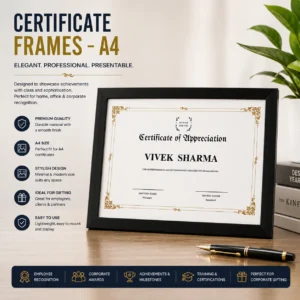 Certificate Frame A4 Corporate | Ready-to-Display Wall Frame | PrintItNice