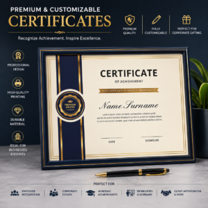 Corporate Certificate Printing India | Individually Named Printing | PrintItNice