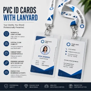 Employee ID Card Lanyard PVC | Durable PVC With Lanyard | PrintItNice