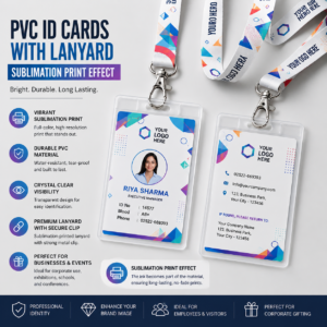 Employee ID Card Lanyard PVC | Durable PVC With Lanyard | PrintItNice