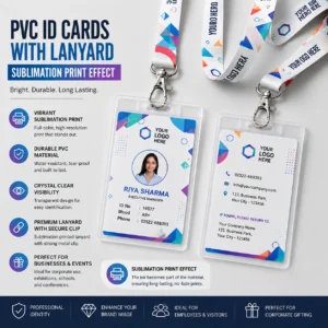 Employee ID Card Lanyard PVC | Durable PVC With Lanyard | PrintItNice