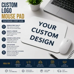 Custom Logo Mouse Pad Corporate | Non-Slip Edge-to-Edge Print | PrintItNice