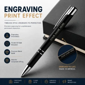 Corporate Metal Pen Custom Logo | Metal Body, Laser-Engraved Finish | PrintItNice