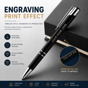 Corporate Metal Pen Custom Logo | Metal Body, Laser-Engraved Finish | PrintItNice