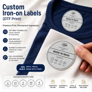 Custom Iron-On Labels DTF | No Embroidery Setup Cost | PrintItNice