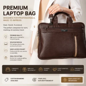 Corporate Laptop Bags Custom Logo | Padded Anti-Crush Compartment | PrintItNice