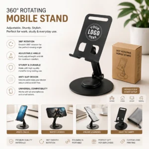 360 Rotating Mobile Stand Corporate | Full 360-Degree Swivel Base | PrintItNice