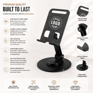 360 Rotating Mobile Stand Corporate | Full 360-Degree Swivel Base | PrintItNice