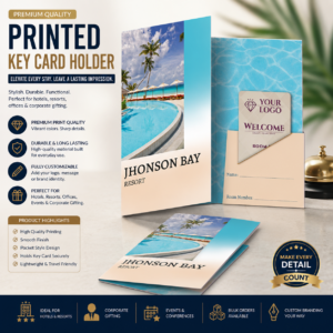 Custom Key Card Holder Corporate | Standard CR80 Compatibility | PrintItNice