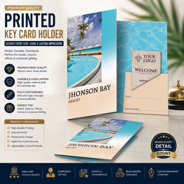 Custom Key Card Holder Corporate | Standard CR80 Compatibility | PrintItNice