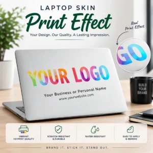 Custom Laptop Stickers Corporate | Die-Cut Waterproof Vinyl | PrintItNice
