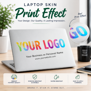Custom Laptop Stickers Corporate | Die-Cut Waterproof Vinyl | PrintItNice