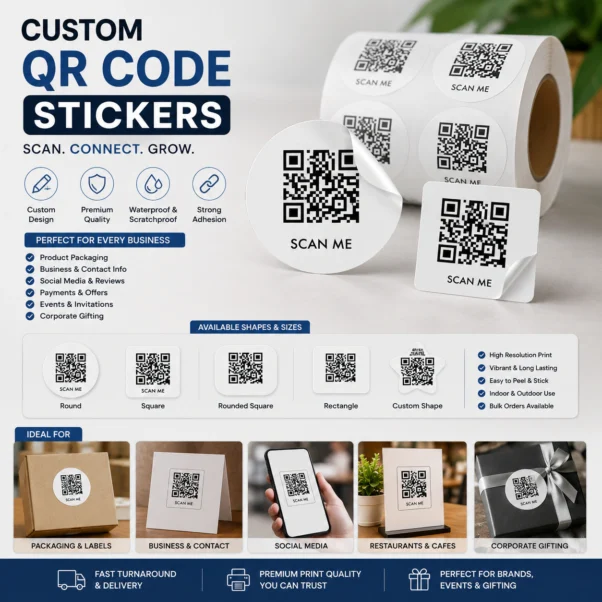Custom QR Code Sticker Printing | Every Code Scan-Tested | PrintItNice