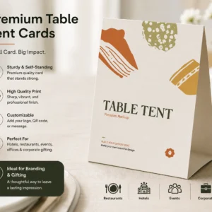 Table Tent Cards Printing Corporate | Self-Standing Fold Design | PrintItNice
