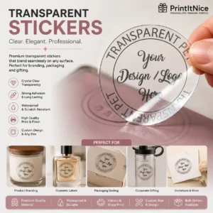 Transparent Sticker Printing India | Genuinely Transparent Film | PrintItNice