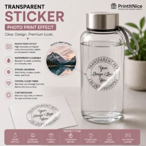 Transparent Sticker Printing India | Genuinely Transparent Film | PrintItNice