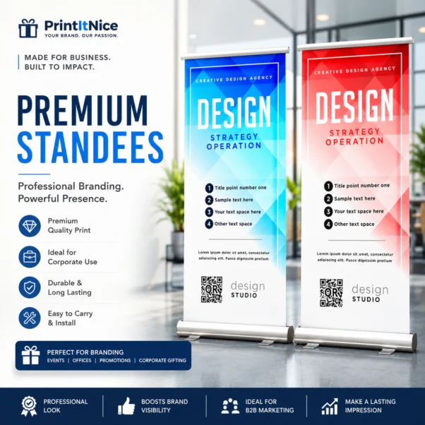 Standee Printing Corporate Events | Portable Reusable Stand | PrintItNice