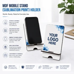 MDF Mobile Stand Sublimation Logo | Full-Colour Sublimation Base | PrintItNice