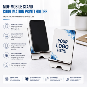 MDF Mobile Stand Sublimation Logo | Full-Colour Sublimation Base | PrintItNice