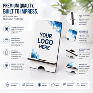 MDF Mobile Stand Sublimation Logo | Full-Colour Sublimation Base | PrintItNice