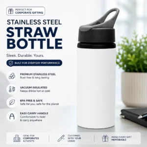 Sublimation Sipper Bottle Corporate Gift | All-Over Full-Colour Print | PrintItNice