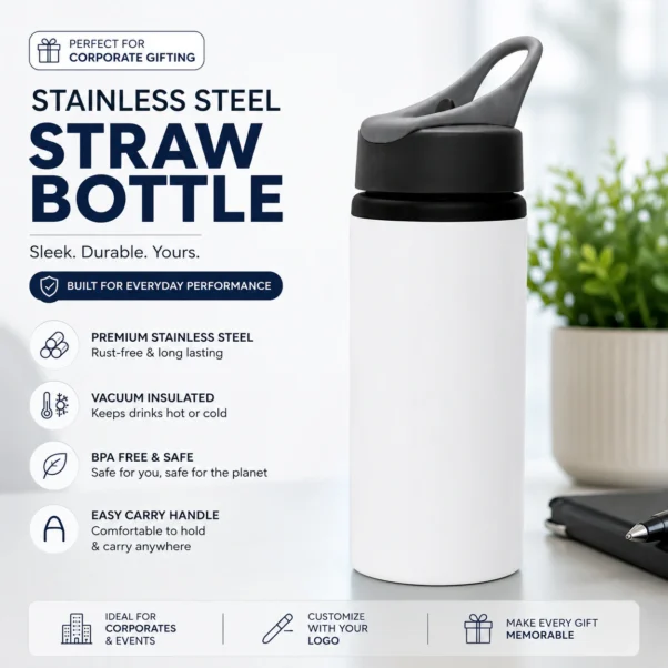 Sublimation Sipper Bottle Corporate Gift | All-Over Full-Colour Print | PrintItNice