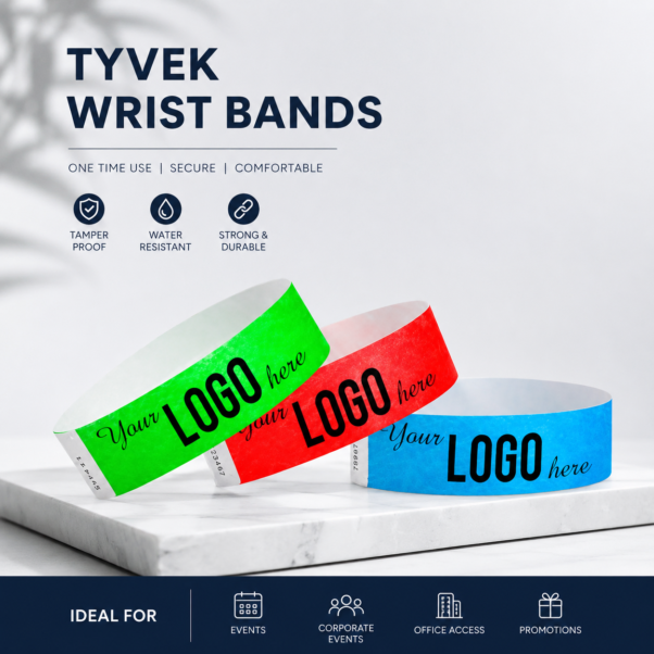 Tyvek Wristbands Event Corporate | Tamper-Evident, Single-Use Paper Build | PrintItNice